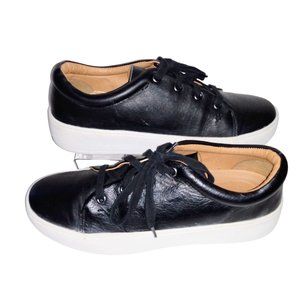 Aerosoles Women's Black Term Paper Leather Sneakers Size 10 Clean MSRP 139.00